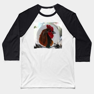 Rooster Plate 2 Baseball T-Shirt